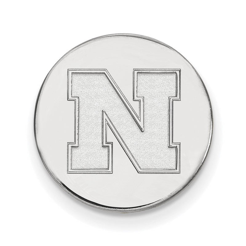 14K Weißgold Logoart University Of Nebraska Buchstabe N Plättchen Anstecknadel