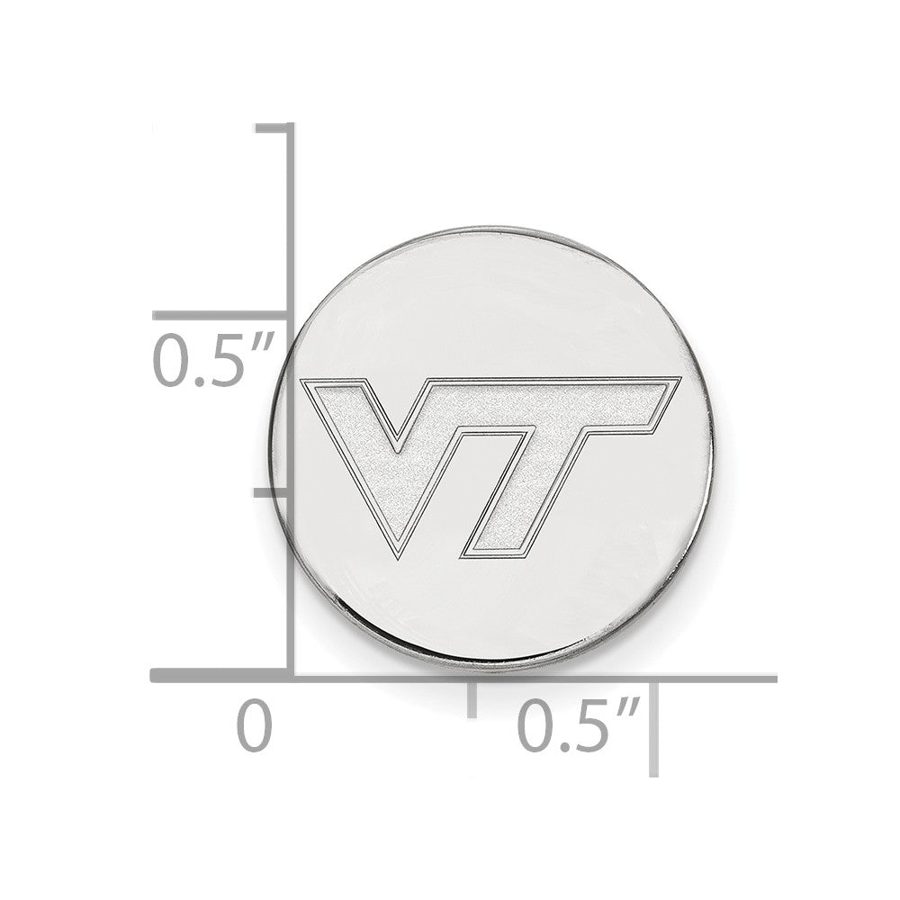 14K Weißgold Logoart Virginia Tech V-t Anstecknadel