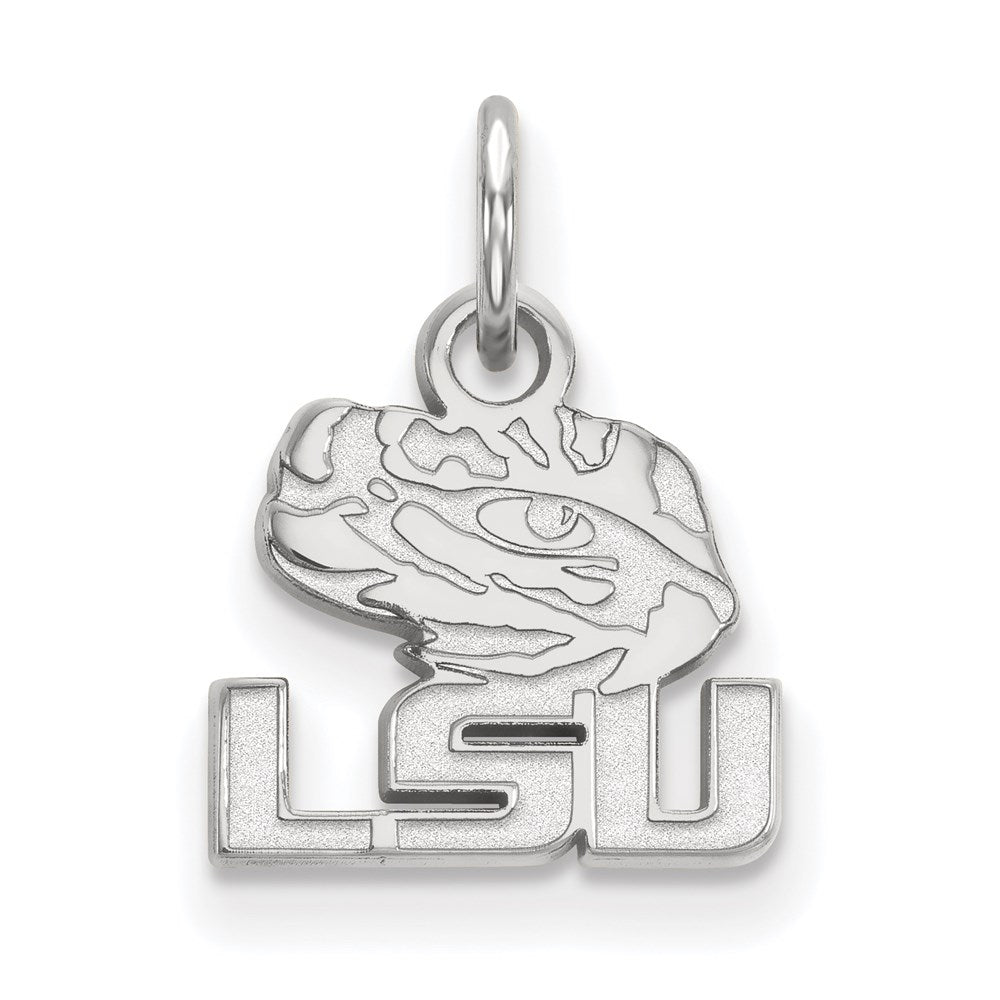 10K Weißgold Logoart Louisiana State University L S U Tiger Auge Extra Klein Anhänger