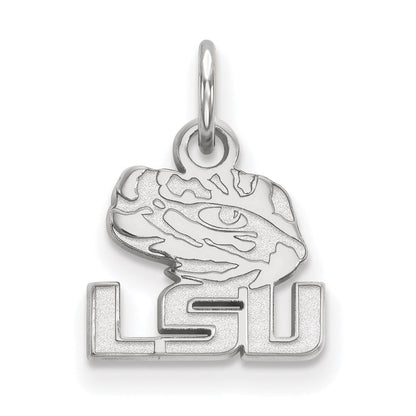 10K Weißgold Logoart Louisiana State University L S U Tiger Auge Extra Klein Anhänger