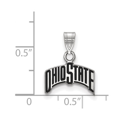 Sterlingsilber Rhodiniert Logoart The Ohio State University Klein Emailliert Anhänger
