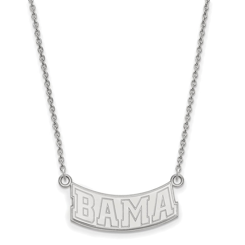 Sterlingsilber Rhodiniert Logoart University Of Alabama Klein Anhänger 18 Zoll Halskette