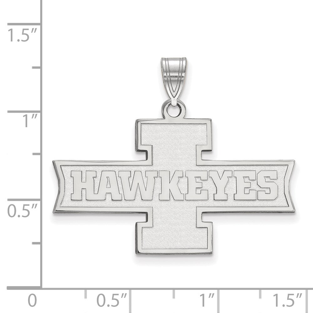 Sterlingsilber Rhodiniert Logoart University Of Iowa Hawkeyes Mittel Anhänger