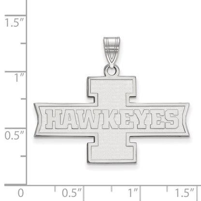 Sterlingsilber Rhodiniert Logoart University Of Iowa Hawkeyes Mittel Anhänger