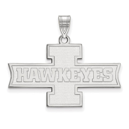 Sterlingsilber Rhodiniert Logoart University Of Iowa Hawkeyes Mittel Anhänger