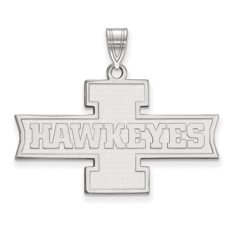 Sterlingsilber Rhodiniert Logoart University Of Iowa Hawkeyes Mittel Anhänger