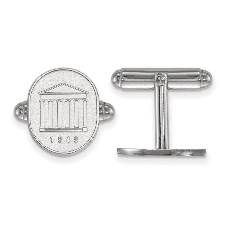 Sterlingsilber Rhodiniert Logoart U. Of Mississippi Wappen Manschette Knöpfe