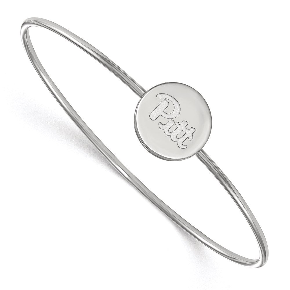 Sterlingsilber Rhodiniert Logoart University Of Pittsburgh Draht Armreif