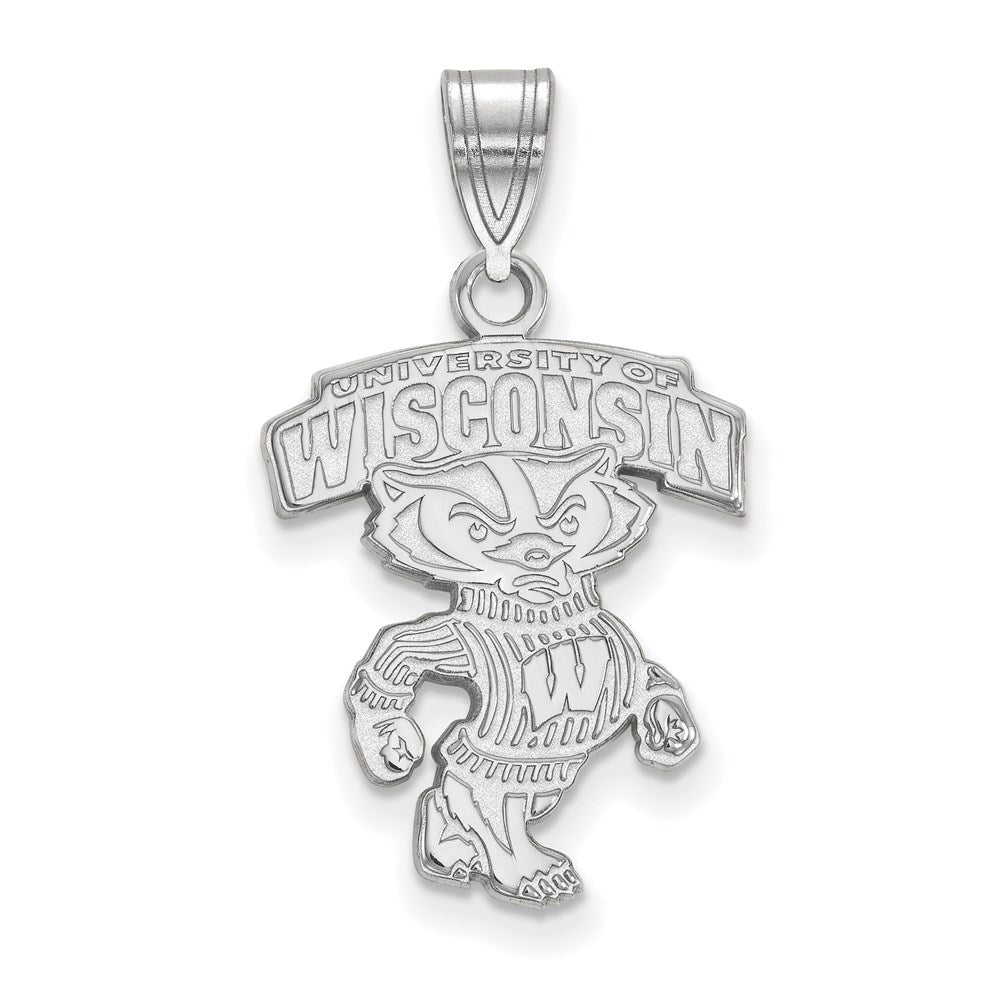 Sterlingsilber Rhodiniert Logoart University Of Wisconsin Groß Anhänger