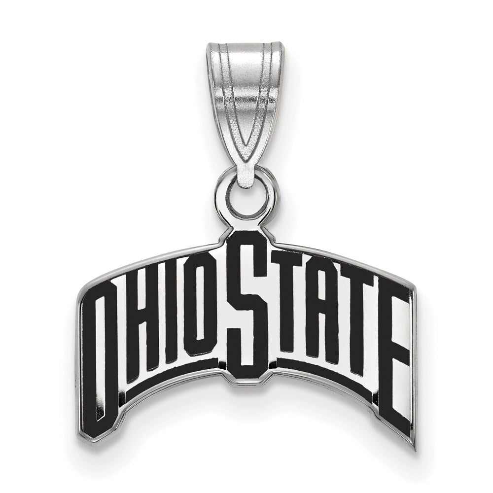 Sterlingsilber Rhodiniert Logoart The Ohio State University Mittel Emailliert Anhänger