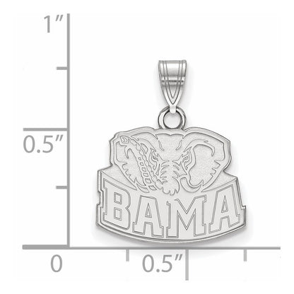 10K Weißgold Logoart University Of Alabama Elefant Klein Anhänger