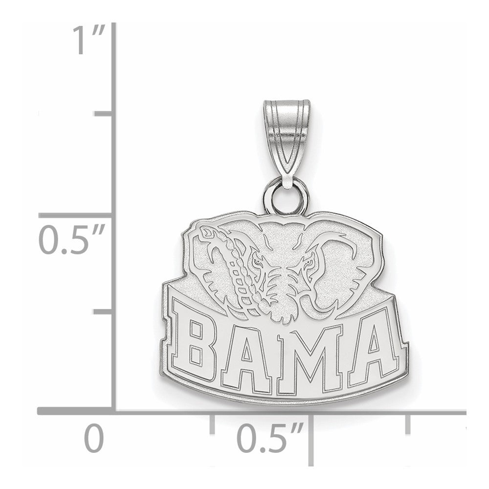 Sterlingsilber Rhodiniert Logoart University Of Alabama Elefant Klein Anhänger
