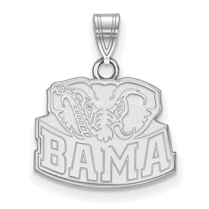 Sterlingsilber Rhodiniert Logoart University Of Alabama Elefant Klein Anhänger