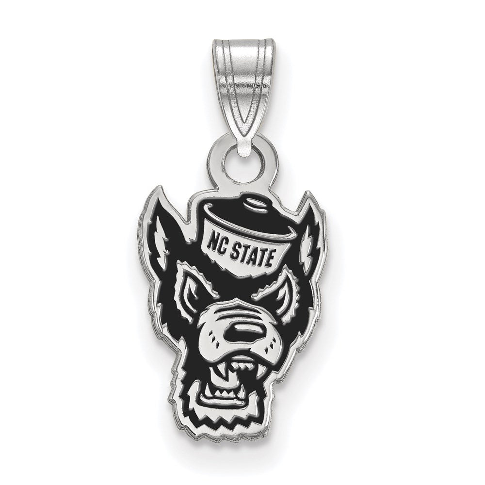 Sterlingsilber Rhodiniert Logoart North Carolina State University Wolf Klein Emailliert Anhänger
