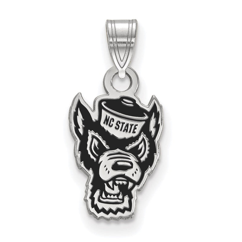 Sterlingsilber Rhodiniert Logoart North Carolina State University Wolf Klein Emailliert Anhänger