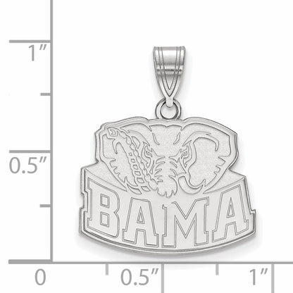 14K Weißgold Logoart University Of Alabama Elefant Mittel Anhänger