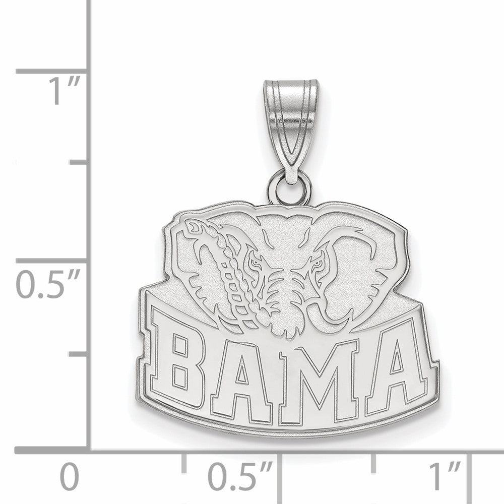 10K Weißgold Logoart University Of Alabama Elefant Mittel Anhänger