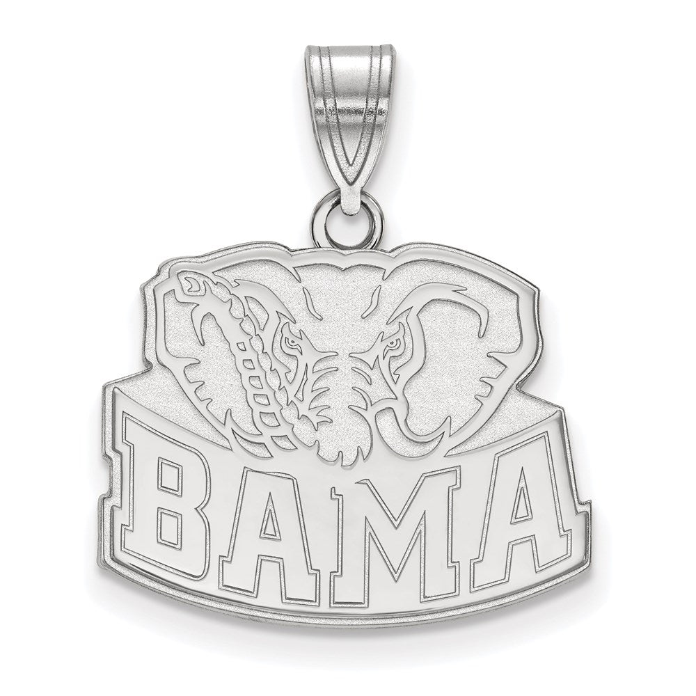 14K Weißgold Logoart University Of Alabama Elefant Mittel Anhänger