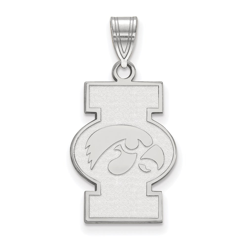 Sterlingsilber Rhodiniert Logoart University Of Iowa Groß Anhänger