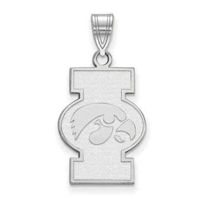 Sterlingsilber Rhodiniert Logoart University Of Iowa Groß Anhänger