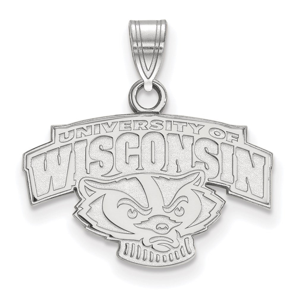 Sterlingsilber Rhodiniert Logoart University Of Wisconsin Klein Anhänger