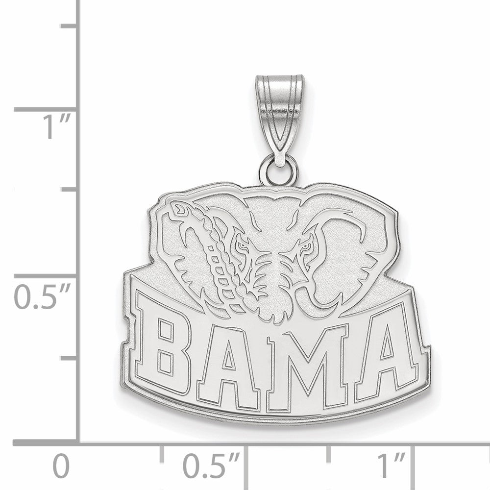 Sterlingsilber Rhodiniert Logoart University Of Alabama Elefant Groß Anhänger