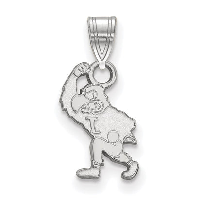 Sterlingsilber Rhodiniert Logoart University Of Iowa Hawk Mascot Klein Anhänger