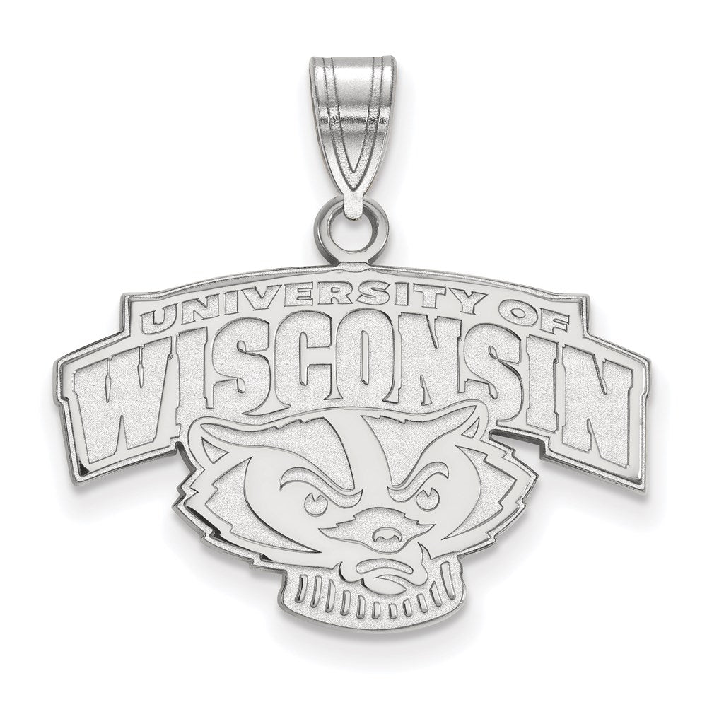 Sterlingsilber Rhodiniert Logoart University Of Wisconsin Mittel Anhänger