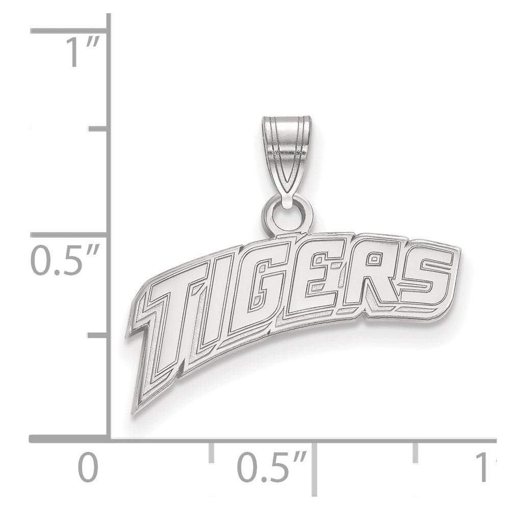 Sterlingsilber Rhodiniert Logoart Louisiana State University Tigers Klein Anhänger