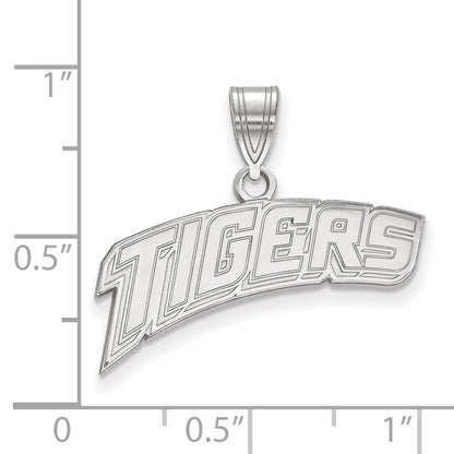 Sterlingsilber Rhodiniert Logoart Louisiana State University Tigers Mittel Anhänger