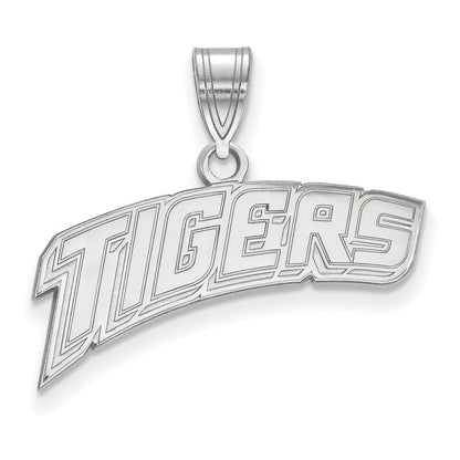 Sterlingsilber Rhodiniert Logoart Louisiana State University Tigers Mittel Anhänger