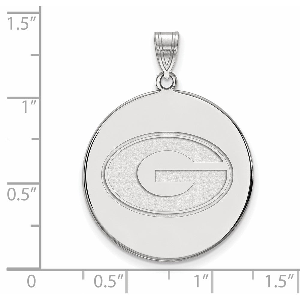 Sterlingsilber Rhodiniert Logoart University Of Georgia Buchstabe G Extra Groß Plättchen Anhänger