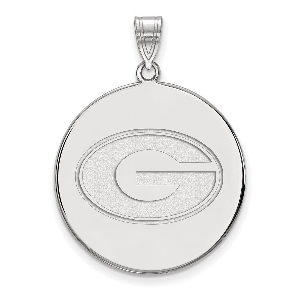 Sterlingsilber Rhodiniert Logoart University Of Georgia Buchstabe G Extra Groß Plättchen Anhänger