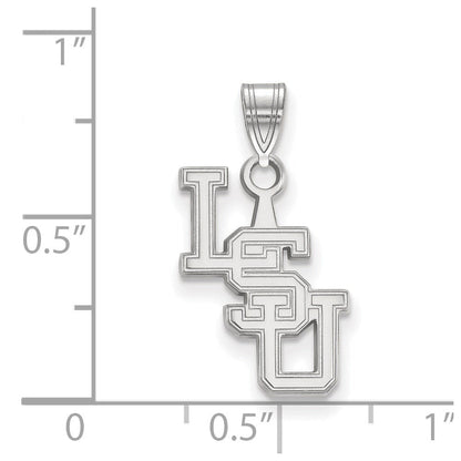 Sterlingsilber Rhodiniert Logoart Louisiana State University L S U Klein Anhänger