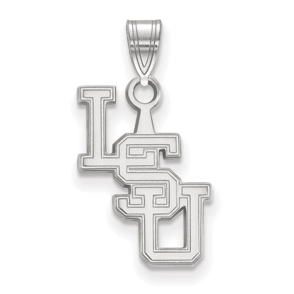 10K Weißgold Logoart Louisiana State University L S U Klein Anhänger