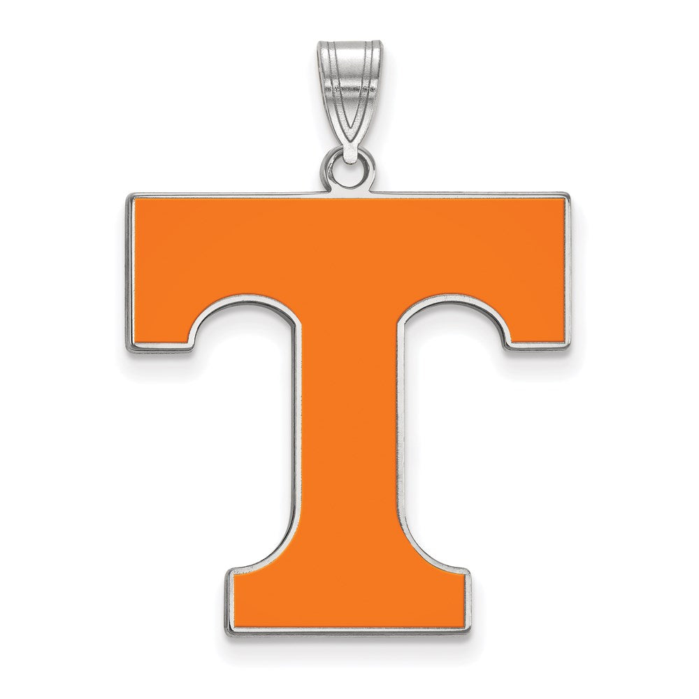 Sterlingsilber Rhodiniert Logoart University Of Tennessee Buchstabe T Extra Groß Emailliert Anhänger