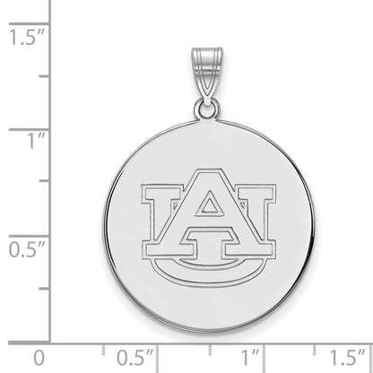 Sterlingsilber Rhodiniert Logoart Auburn University Extra Groß Plättchen Anhänger