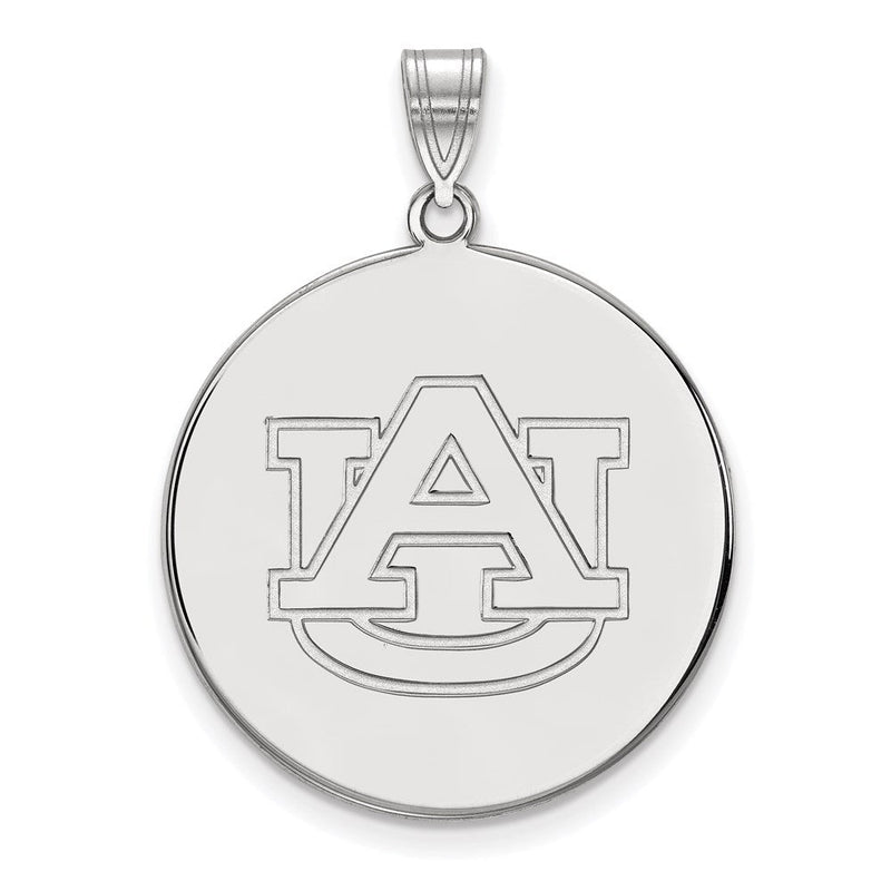 Sterlingsilber Rhodiniert Logoart Auburn University Extra Groß Plättchen Anhänger