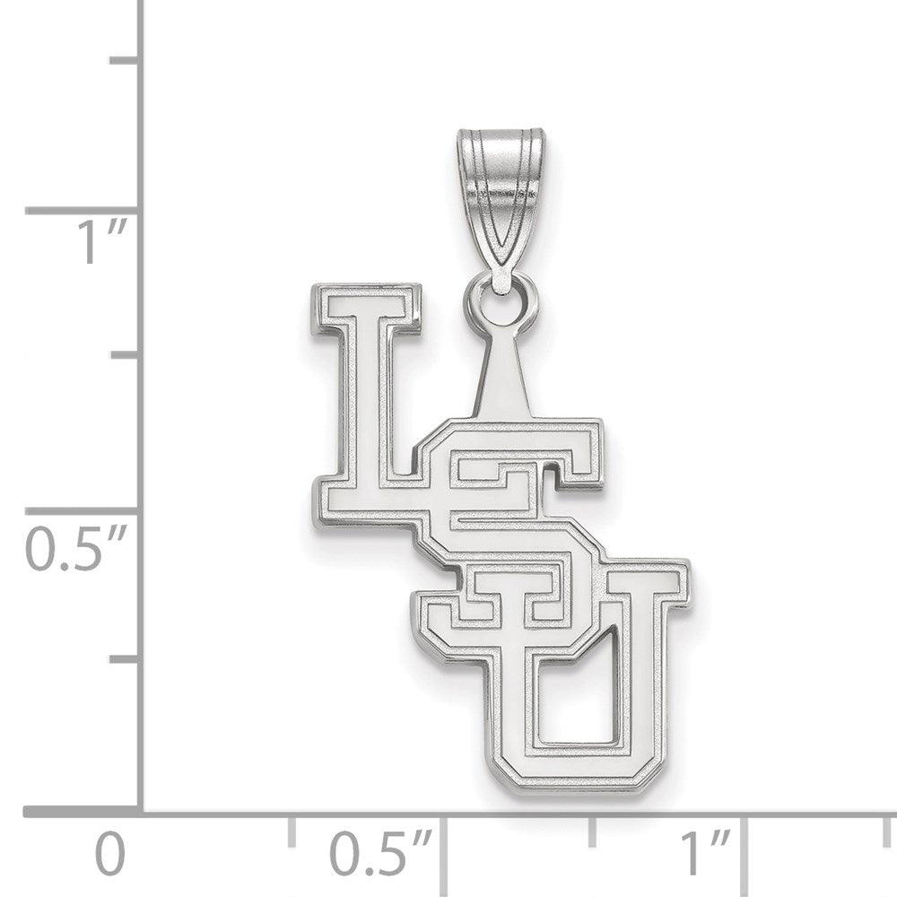 Sterlingsilber Rhodiniert Logoart Louisiana State University L S U Groß Anhänger