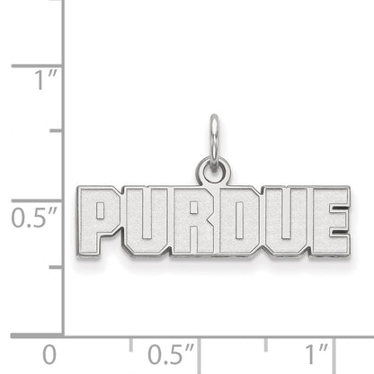 Sterlingsilber Rhodiniert Logoart Purdue University Block Type Extra Klein Anhänger
