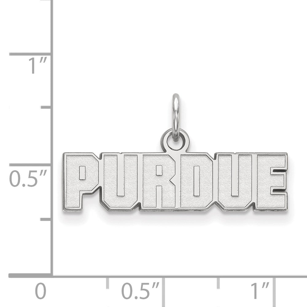 10K Weißgold Logoart Purdue University Block Type Extra Klein Anhänger