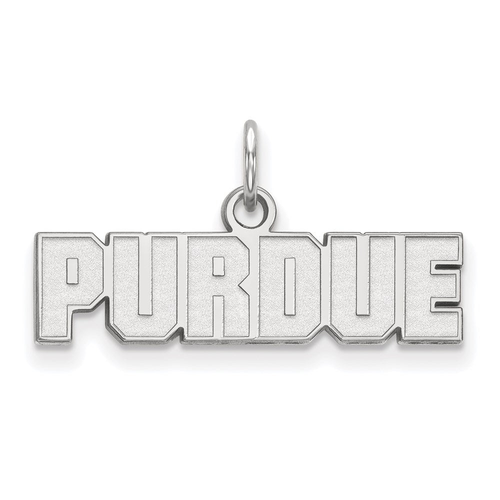 10K Weißgold Logoart Purdue University Block Type Extra Klein Anhänger
