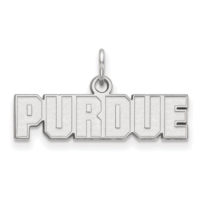 10K Weißgold Logoart Purdue University Block Type Extra Klein Anhänger