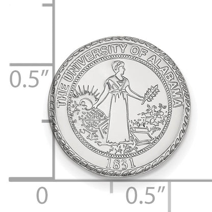 14K Weißgold Logoart University Of Alabama Wappen Anstecknadel