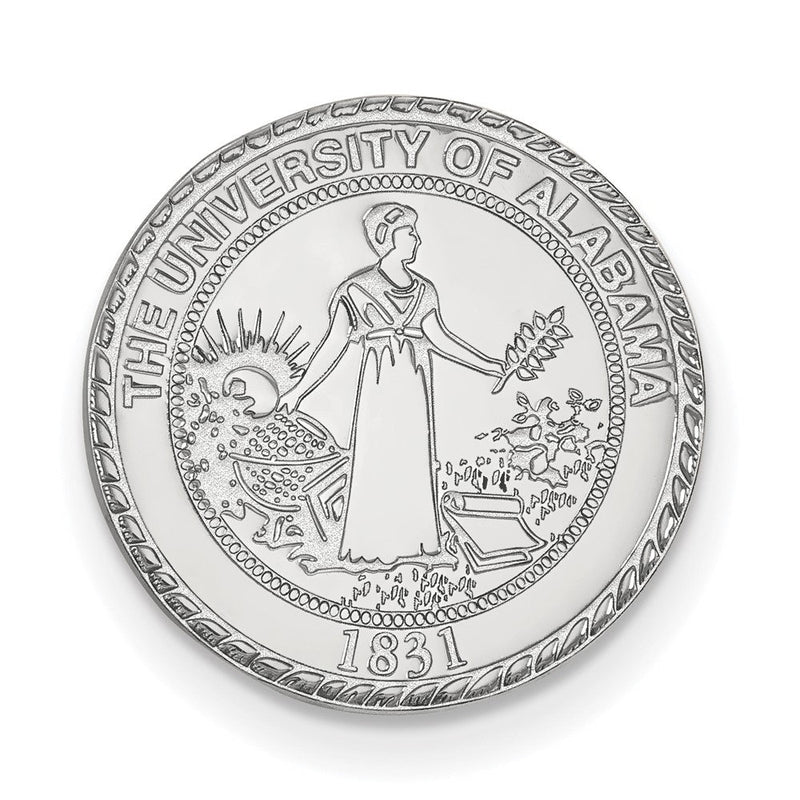 14K Weißgold Logoart University Of Alabama Wappen Anstecknadel