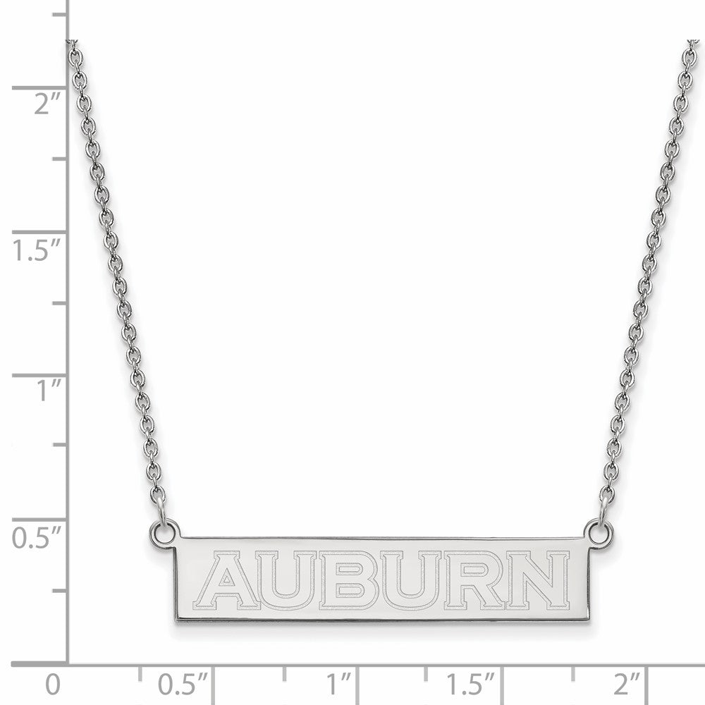 Sterlingsilber Rhodiniert Logoart Auburn University Klein Stab 18 Zoll Halskette