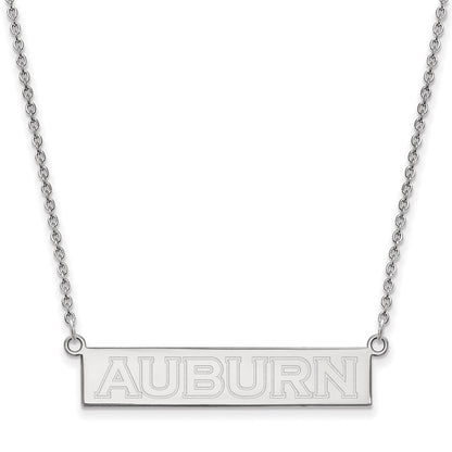 Sterlingsilber Rhodiniert Logoart Auburn University Klein Stab 18 Zoll Halskette
