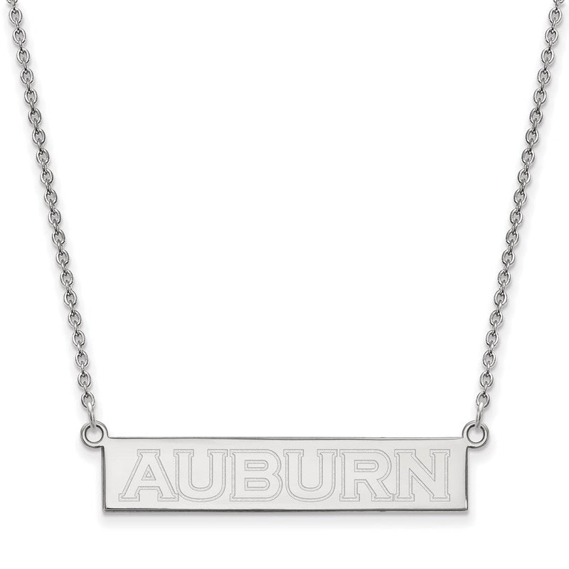 Sterlingsilber Rhodiniert Logoart Auburn University Klein Stab 18 Zoll Halskette