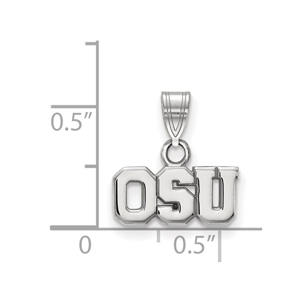 Sterlingsilber Rhodiniert Logoart The Ohio State University O S U Klein Anhänger