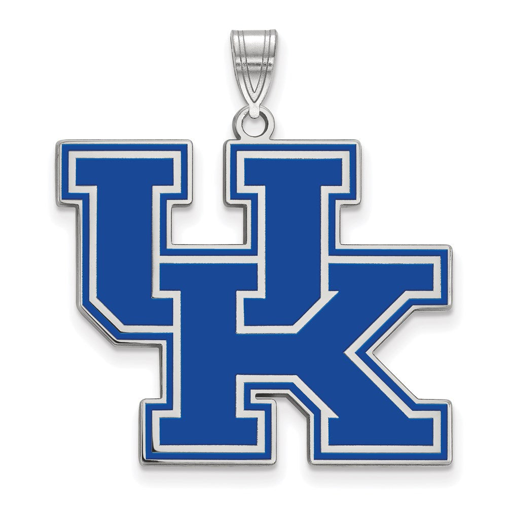 Sterlingsilber Rhodiniert Logoart University Of Kentucky U K Extra Groß Emailliert Anhänger